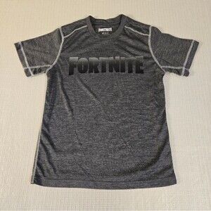 Fortnite Shirt Boys Medium Gray Short Sleeve Cotton Top Video Game Gear Youth